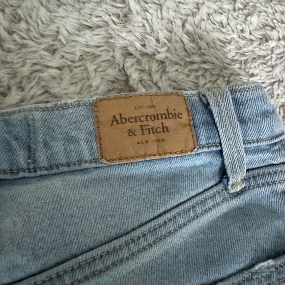 Abercrombie & Fitch Blue Straight Leg High Rise Jeans - Picture 6 of 6